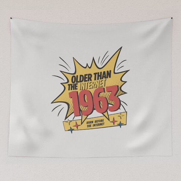 Item preview, Older Than the Internet Funny Born in 1963 Birthday Retro Comic Style designed and sold by HYPNK.