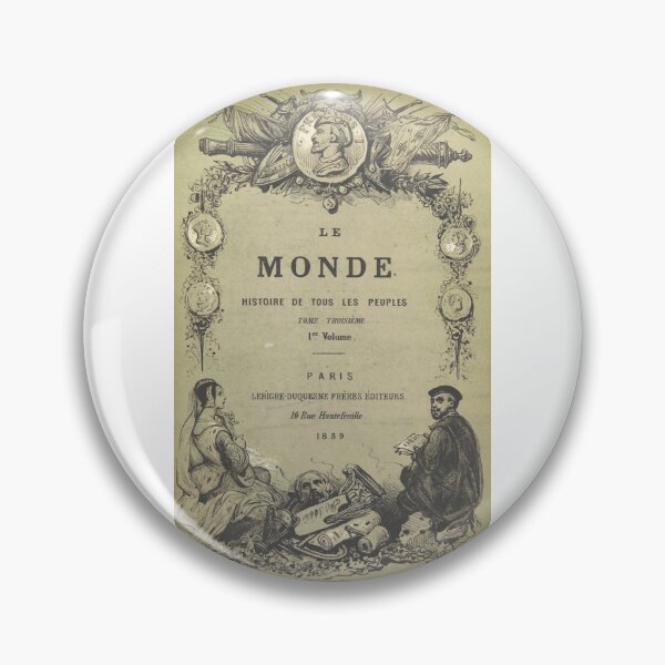 Item preview, Victorian Le Monde, histoire Book Cover Binding Plate V designed and sold by Antique Science Press.