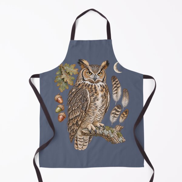 Item preview, Vintage Great Horned Owl Field Guide Art designed and sold by BROHLine Studio.