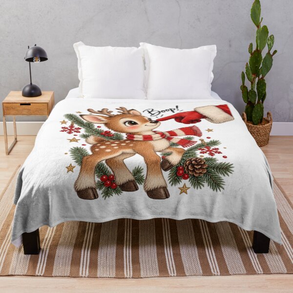 Item preview, Cute Christmas Reindeer Boop With Santa designed and sold by will freed18.
