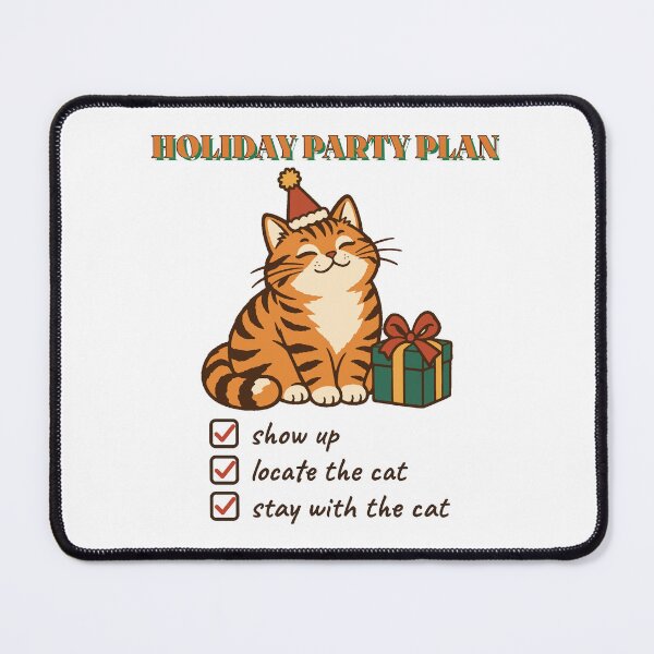 Item preview, Holiday Party Plan: Locate the Cat, Funny Cat Lover Christmas designed and sold by Diya & Dot.