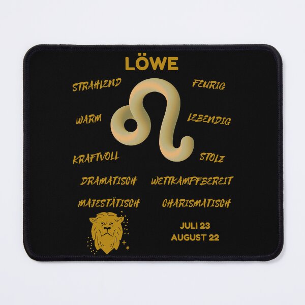 Artikelvorschau, Löwe Sternzeichen Astrologie Horoskop Symbol - Metallic Gold & Black entworfen und verkauft von ZODIARA.