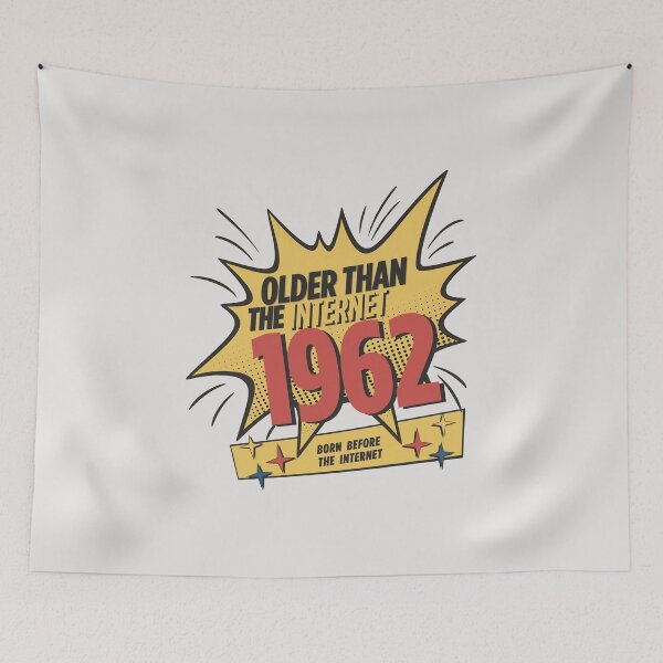 Item preview, Older Than the Internet Funny Born in 1962 Birthday Retro Comic Style designed and sold by HYPNK.