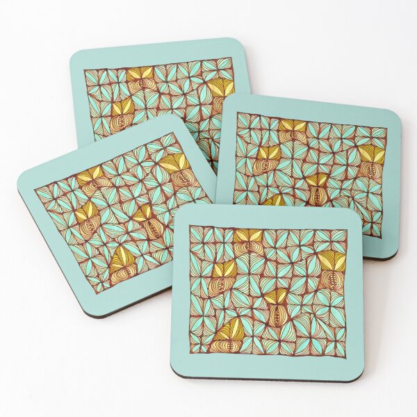 Item preview, Turquoise Mixed Media Abstraction  designed and sold by oh-bi-me.
