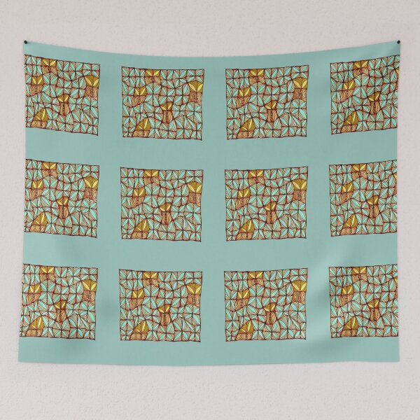 Item preview, Turquoise Mixed Media Abstraction  designed and sold by oh-bi-me.