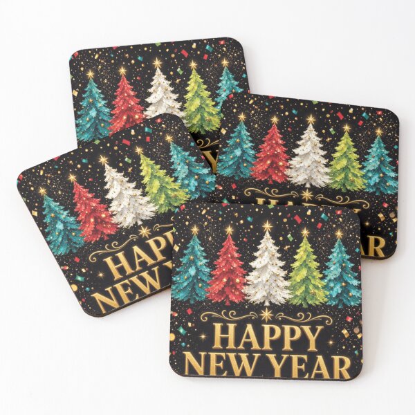 Item preview, Festive Christmas Trees and Happy New Year designed and sold by cameleon style.