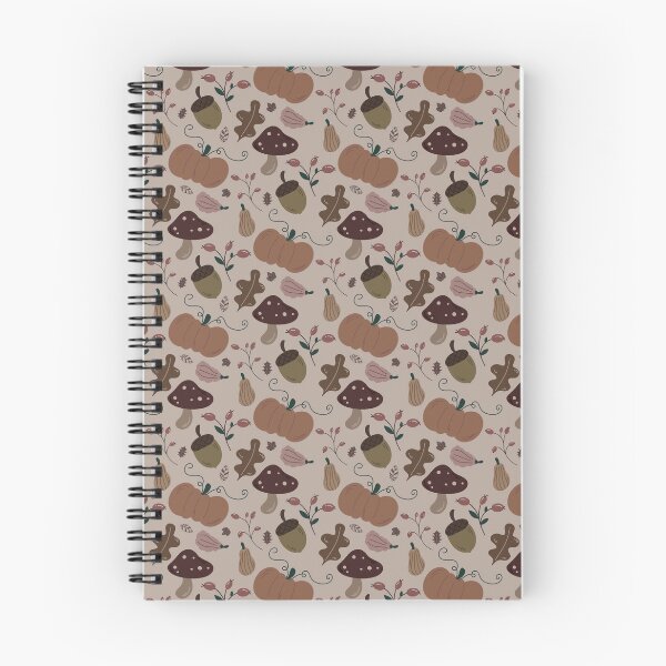 Item preview, Autumn Nature Pattern Matte – Leaves, Acorns, Mushrooms & Pumpkins designed and sold by Christina Angele Design.