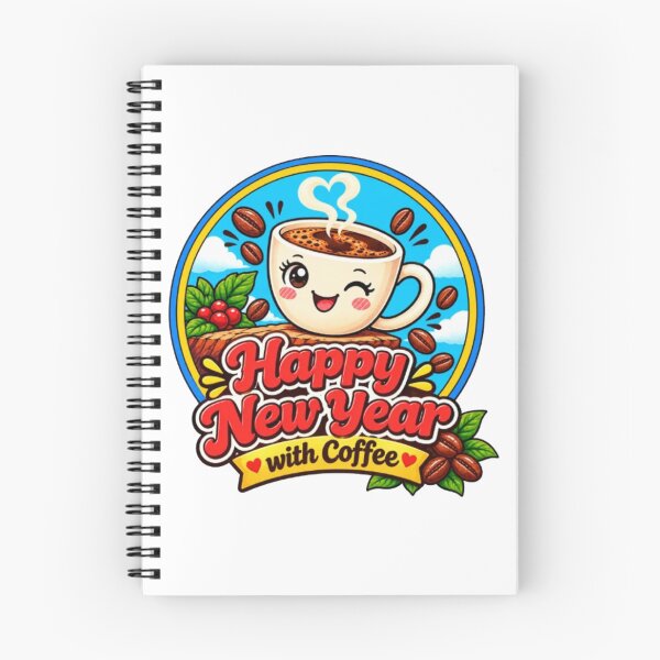 Item preview, Copy of Happy New Year with Coffee – Cute Coffee Cup Sticker Design designed and sold by HSE1.