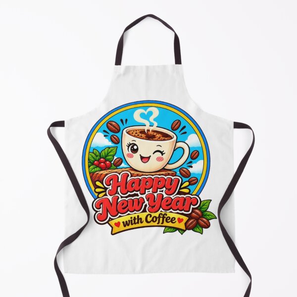 Item preview, Copy of Happy New Year with Coffee – Cute Coffee Cup Sticker Design designed and sold by HSE1.