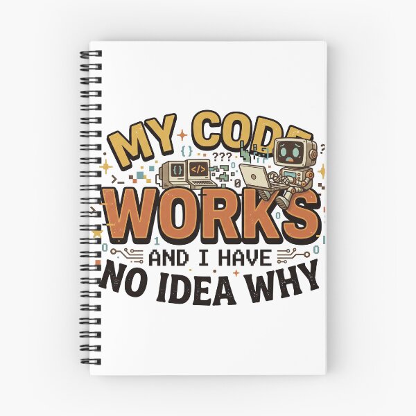 Item preview, My Code Works And I Have No Idea Why Funny Developer Typography designed and sold by Heart&Star.