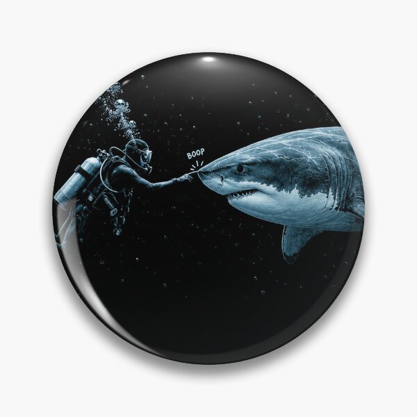 Item preview, Scuba Diver Booping a Great White Shark designed and sold by will freed18.