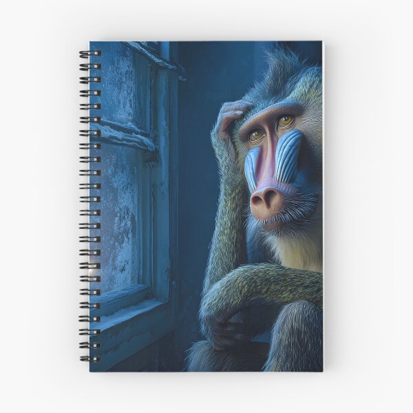 Item preview, Thoughtful Baboon Gazing Out a Frosted Window designed and sold by Artessie.