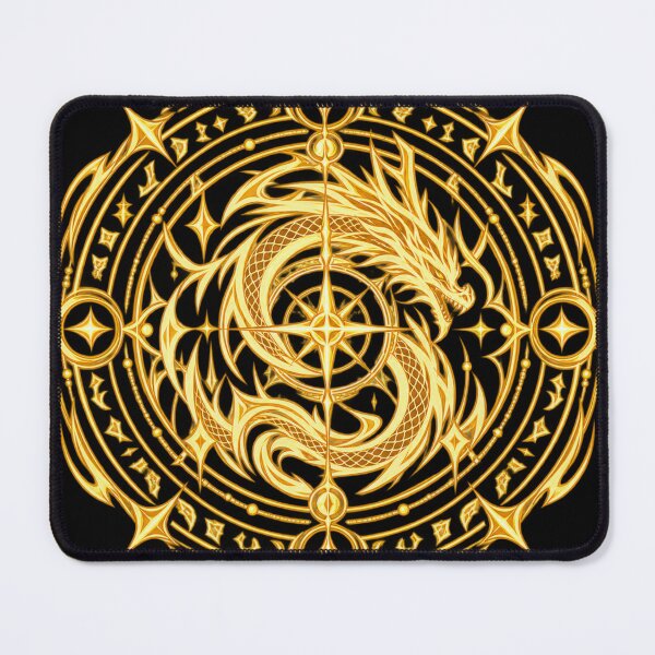 Item preview, Golden Dragon Magic Circle with Elegant Mystic Ornament. designed and sold by MissYouONLY.