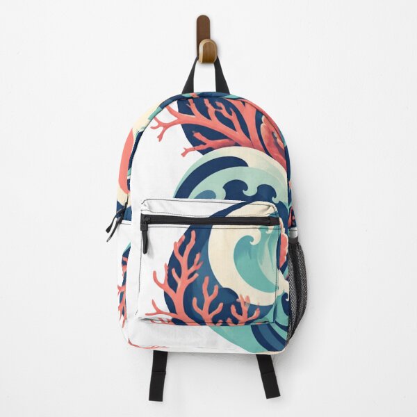 Item preview, Ocean Goddess Art – Abstract Waves and Coral Woman Illustration designed and sold by GenZStickerHub1.