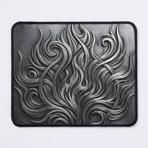Item preview, Silver Brushed Metal Flames designed and sold by Sybille-Yates.