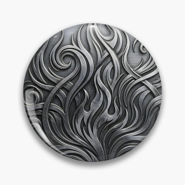 Item preview, Silver Brushed Metal Flames designed and sold by Sybille-Yates.