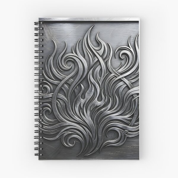 Item preview, Silver Brushed Metal Flames designed and sold by Sybille-Yates.