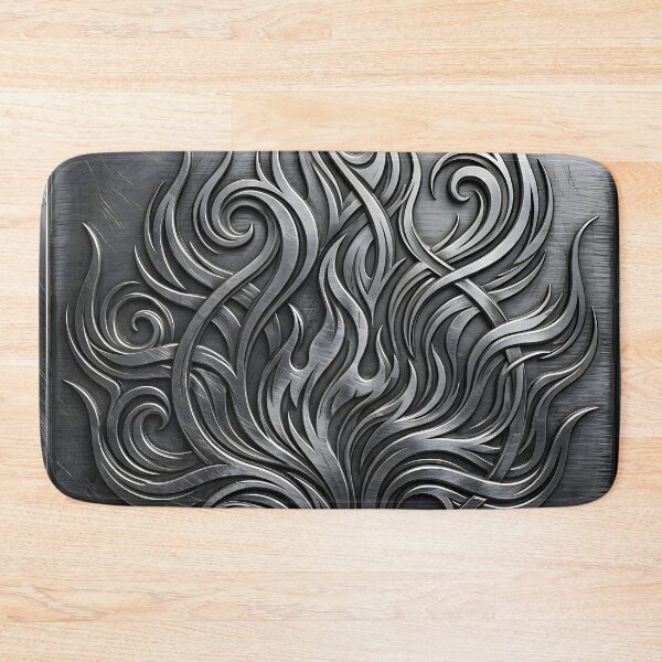 Item preview, Silver Brushed Metal Flames designed and sold by Sybille-Yates.