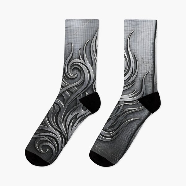 Item preview, Silver Brushed Metal Flames designed and sold by Sybille-Yates.