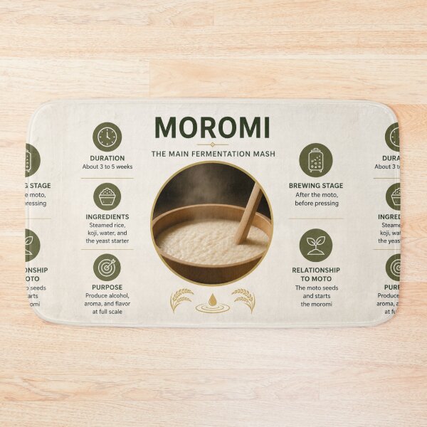 Item preview, Moromi Fermentation Mash Educational Poster designed and sold by EchoWave11.