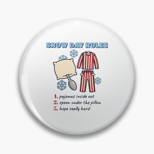 Item preview, Snow Day Rules: Pajamas Inside Out, Spoon Under the Pillow designed and sold by Diya & Dot.
