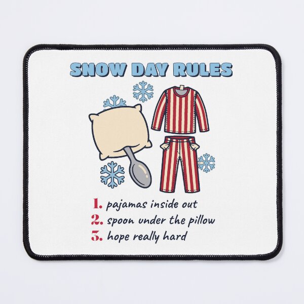 Item preview, Snow Day Rules: Pajamas Inside Out, Spoon Under the Pillow designed and sold by Diya & Dot.