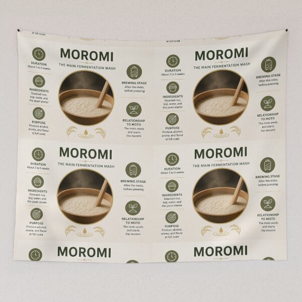 Item preview, Moromi Fermentation Mash Educational Poster designed and sold by EchoWave11.