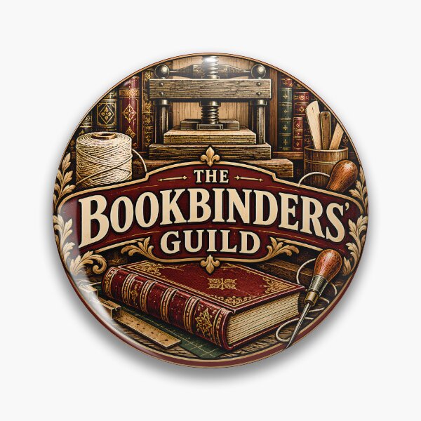 Item preview, Vintage Bookbinders Guild Heritage Seal designed and sold by MysticCanvasAi.
