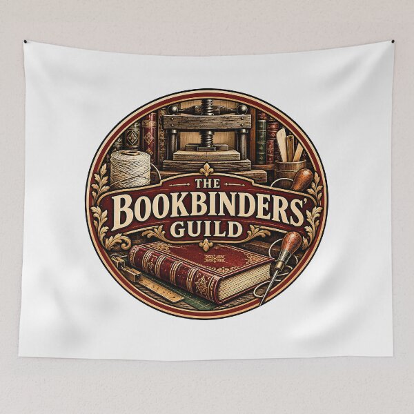 Item preview, Vintage Bookbinders Guild Heritage Seal designed and sold by MysticCanvasAi.