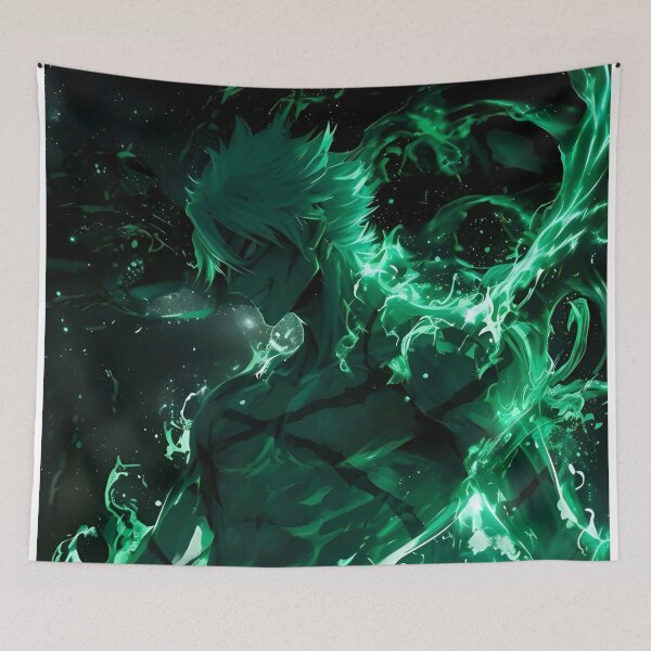 Item preview, Sanemi Shinazugawa Emerald Green Wind Aura – Dark Anime Warrior Art designed and sold by Dyan4.