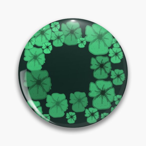 Item preview, Emerald Green Floral Frame - Illustrated Flower Border Pattern designed and sold by BalkanBloomArt.