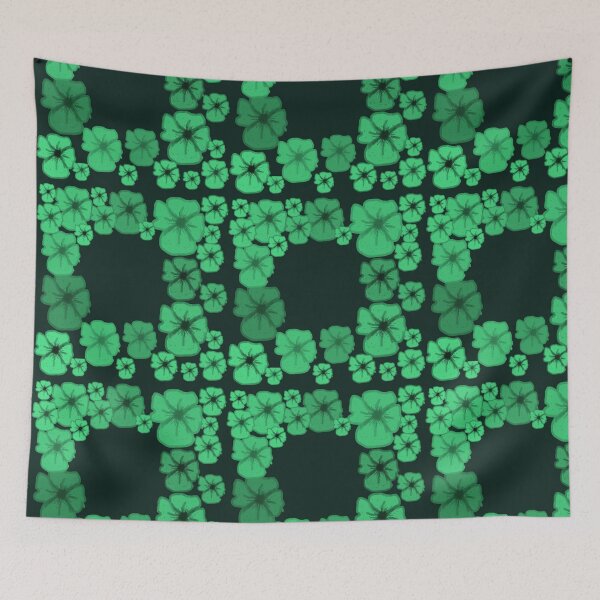 Item preview, Emerald Green Floral Frame - Illustrated Flower Border Pattern designed and sold by BalkanBloomArt.
