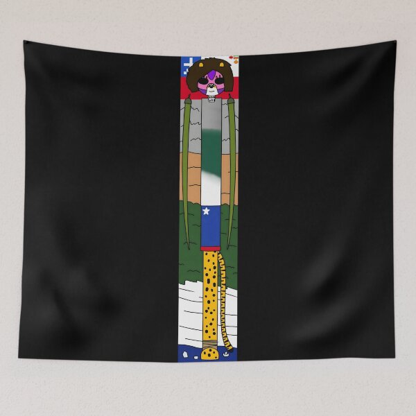 Item preview, Abstract Tall Animal Spirit with Colorful Patterned Body designed and sold by Fibi-studio.