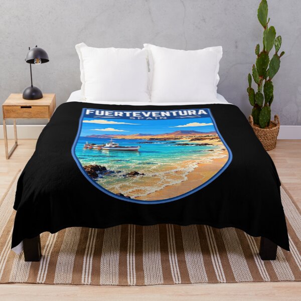 Item preview, Fuerteventura (Canary Islands) in Spain, Vintage Travel Art Badge designed and sold by MaateoDesign.