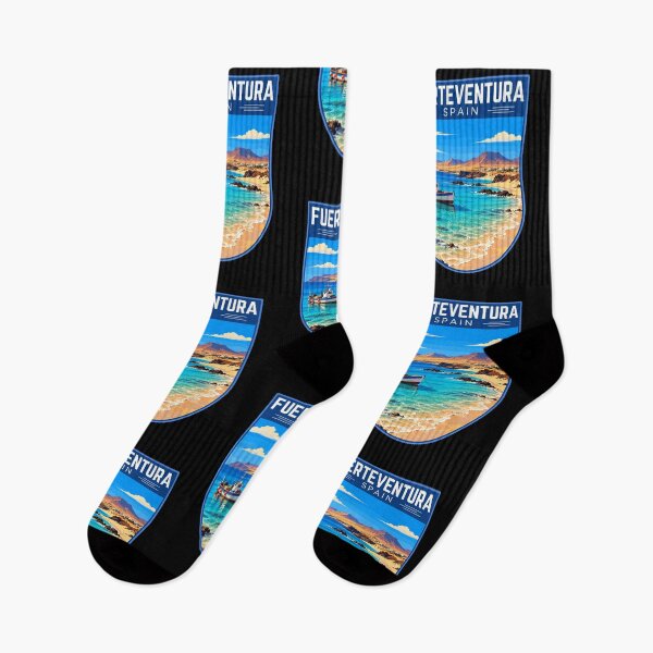 Item preview, Fuerteventura (Canary Islands) in Spain, Vintage Travel Art Badge designed and sold by MaateoDesign.