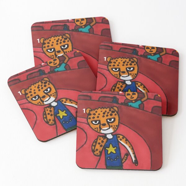 Item preview, Cartoon Cheetah Character with Star Shirt in Stadium designed and sold by Fibi-studio.