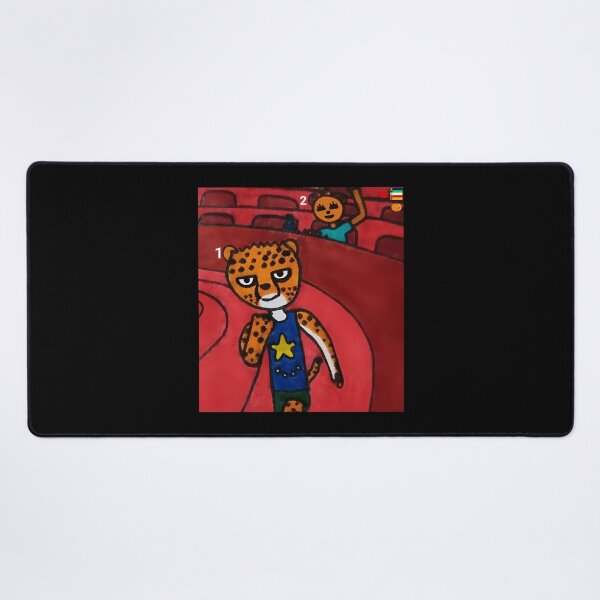 Item preview, Cartoon Cheetah Character with Star Shirt in Stadium designed and sold by Fibi-studio.