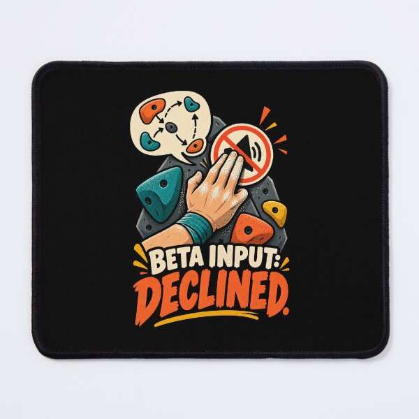 Aperçu de l'œuvre Bouldering Beta Input Declined Funny Climbing Humor créée et vendue par MOTIFOLK.