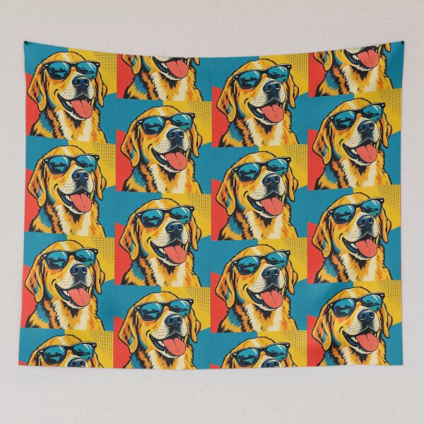 Item preview, Cool Golden Retriever Sunglasses Pop Art | Retro Summer Dog Portrait designed and sold by Dogandesighn.
