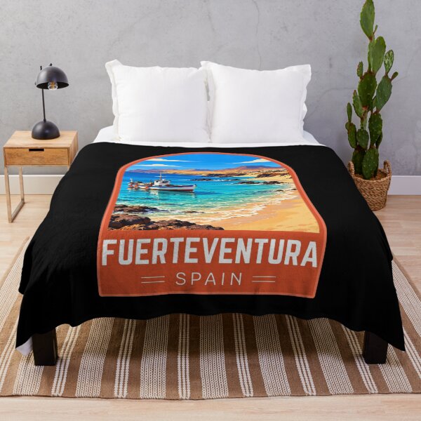 Item preview, Fuerteventura (Canary Islands) in Spain, Vintage Travel Art Emblem designed and sold by MaateoDesign.