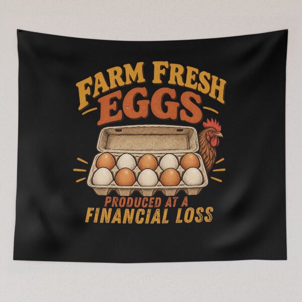 Item preview, Farm Fresh Eggs Produced at a Financial Loss – Funny Chicken Lover designed and sold by Souck12.