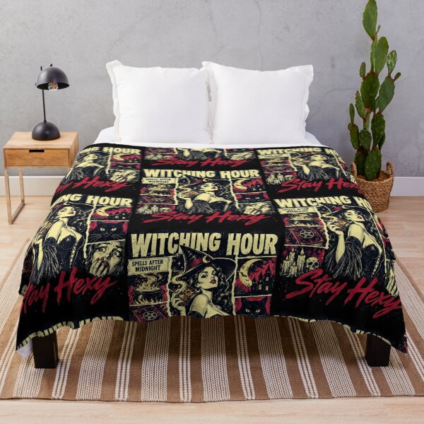 Item preview, Witching Hour Stay Hexy Vintage Halloween Poster designed and sold by Szpaku desart .