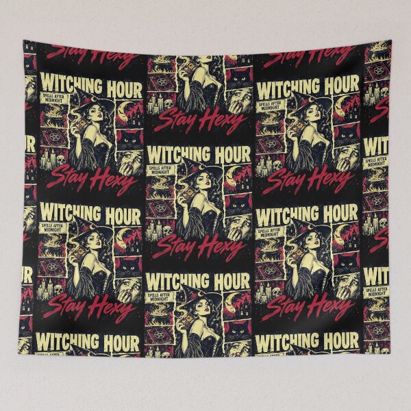 Item preview, Witching Hour Stay Hexy Vintage Halloween Poster designed and sold by Szpaku desart .