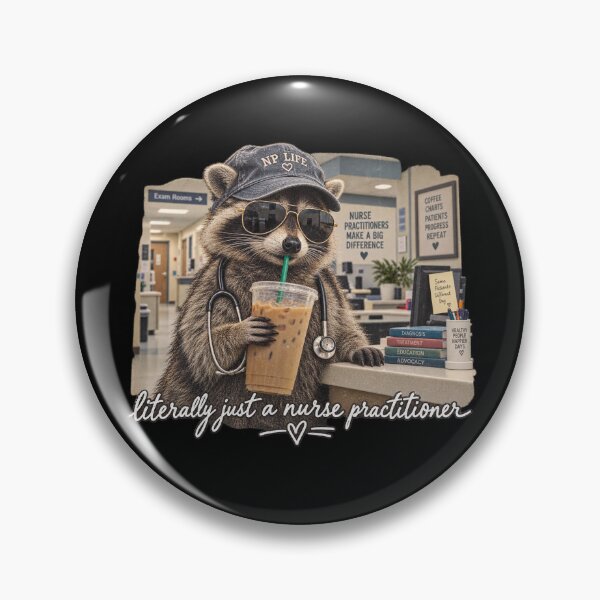 Item preview, Literally Just a Nurse Practitioner Funny Raccoon Coffee designed and sold by will freed18.