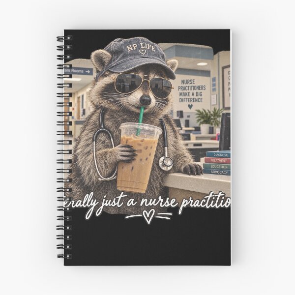 Item preview, Literally Just a Nurse Practitioner Funny Raccoon Coffee designed and sold by will freed18.
