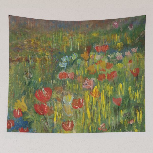 Item preview, Multi-color wild poppies floral wall decor impressionist landscape painting by Robert William Vonnoh designed and sold by Jéanpaul  Ferro.