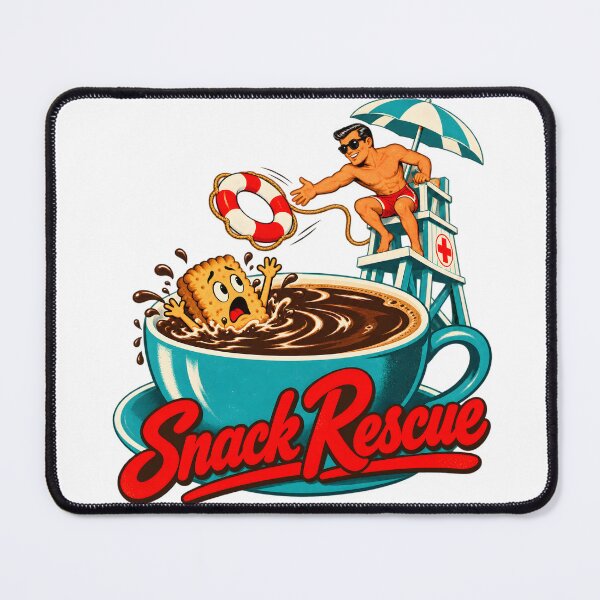 Item preview, Snack Rescue - Lifeguard Saving a Biscuit in Coffee designed and sold by Digipeel.