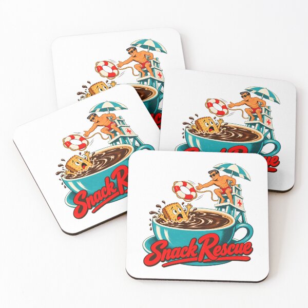 Item preview, Snack Rescue - Lifeguard Saving a Biscuit in Coffee designed and sold by Digipeel.