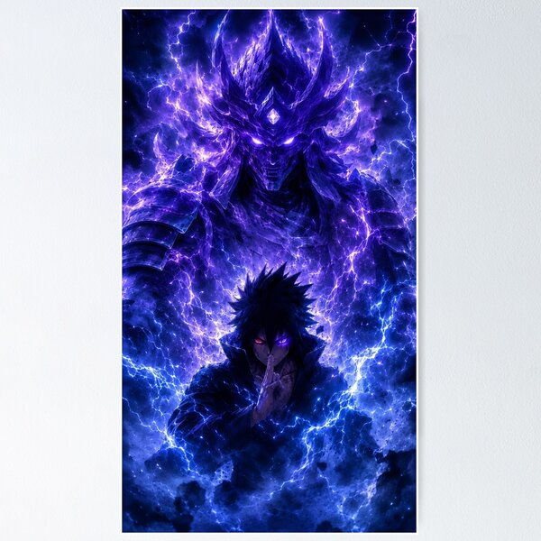 Item preview, Sasuke Uchiha Rayo Púrpura Susanoo Guerrero Anime Poder Oscuro designed and sold by Dyan4.