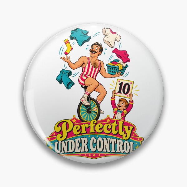 Item preview, Perfectly Under Control - Laundry Juggling on a Unicycle designed and sold by Digipeel.